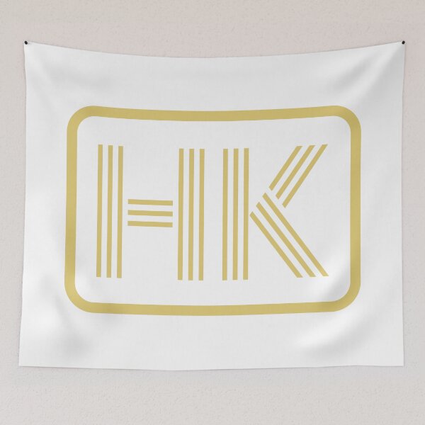 Item preview, HK Initials Gold Geometric Letters designed and sold by Jeallan Designs.