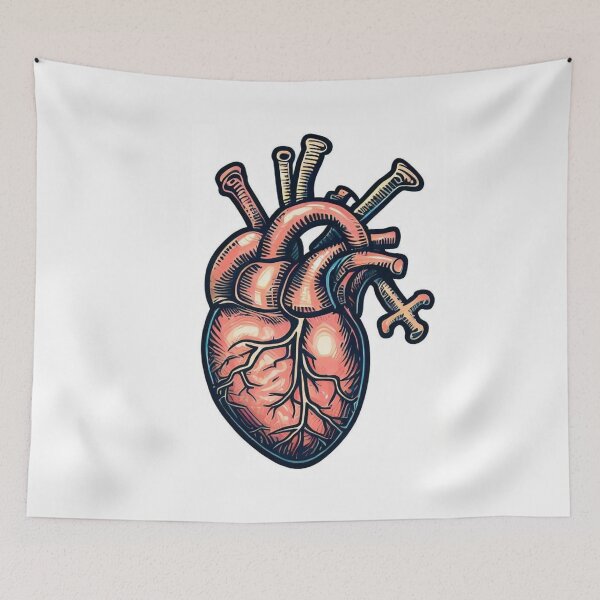 Item preview, Anatomical Heart with Great Vessels: A Stunning and Educational Artwork designed and sold by attpavitra.