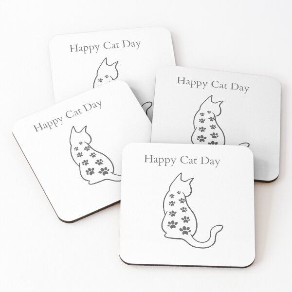 Item preview, Happy Cat Day  designed and sold by GOLDENGARDENART.