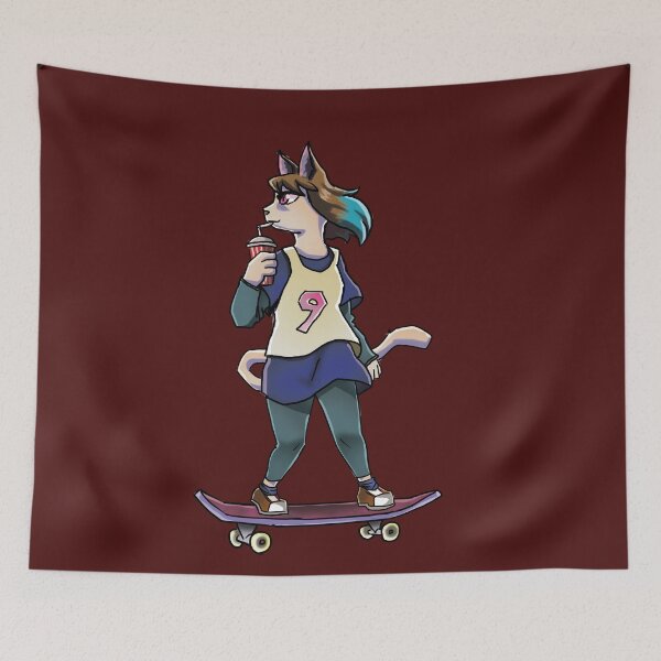 Item preview, the skateboard cat designed and sold by ViiniSama.