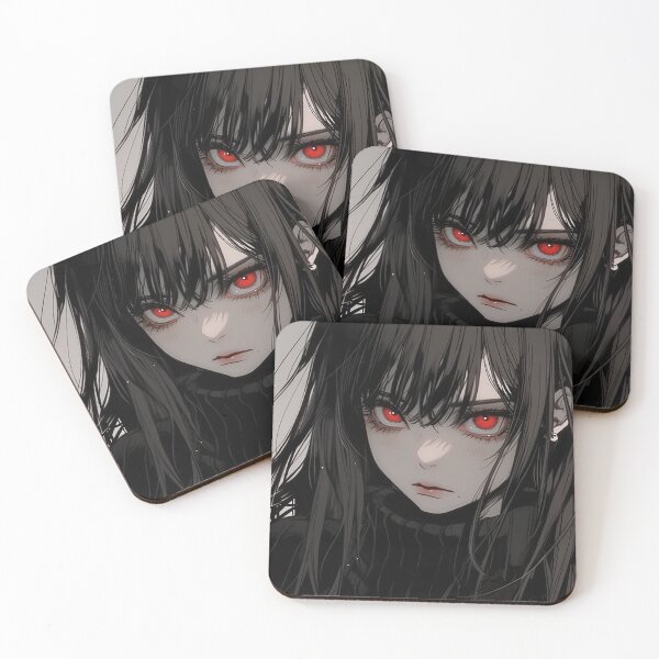 Item preview, Dark Red and Black Anime Girl designed and sold by bubblegoth.