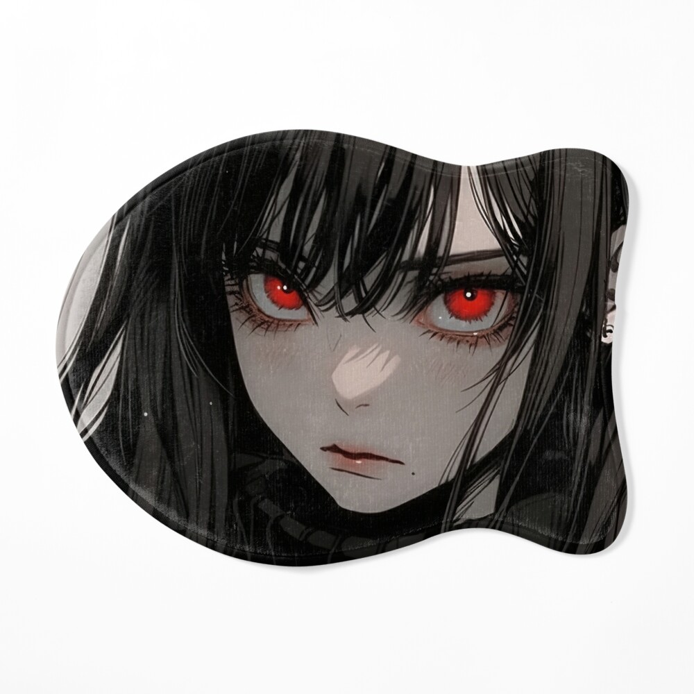 Dark Red and Black Anime Girl Poster for Sale by bubblegoth