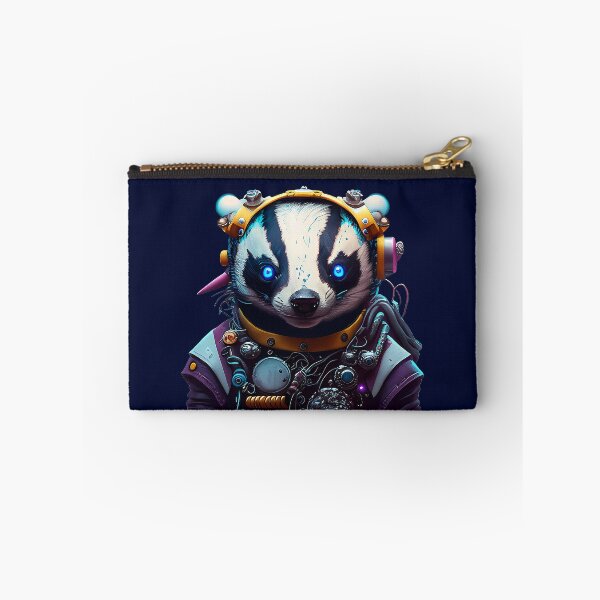 Item preview, Cyborg Badger with Glowing Blue Eyes designed and sold by ToadsWorkshop.