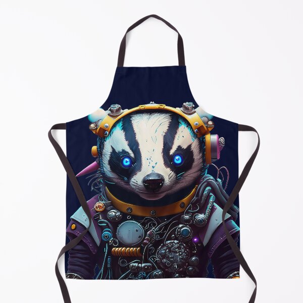 Item preview, Cyborg Badger with Glowing Blue Eyes designed and sold by ToadsWorkshop.