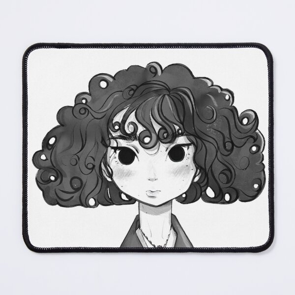 Artikelvorschau, Aquarelle Curly Whimsy Monochrome entworfen und verkauft von ZinZen Art.