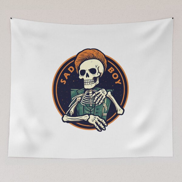 Item preview, Vintage Skeleton Sad Boy designed and sold by PaTToStudio.