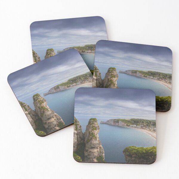 Item preview, Étretat village aerial view from cliff. Normandy designed and sold by Stefano Orazzini.