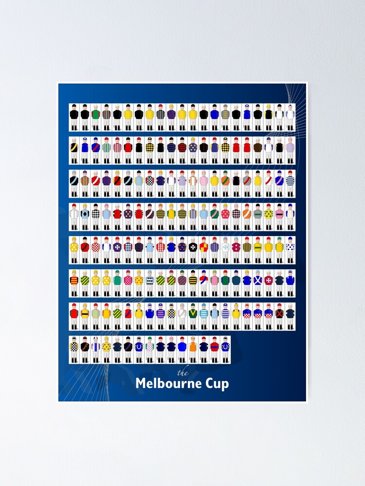 Poster, Melbourne Cup Winners  designed and sold by footyjumpers