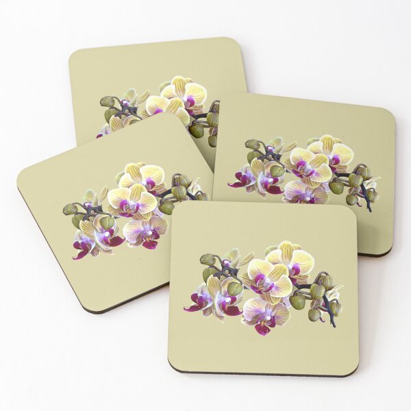 Item preview, Pale Yellow and Magenta Phalaenopsis Orchids designed and sold by Susan Savad.