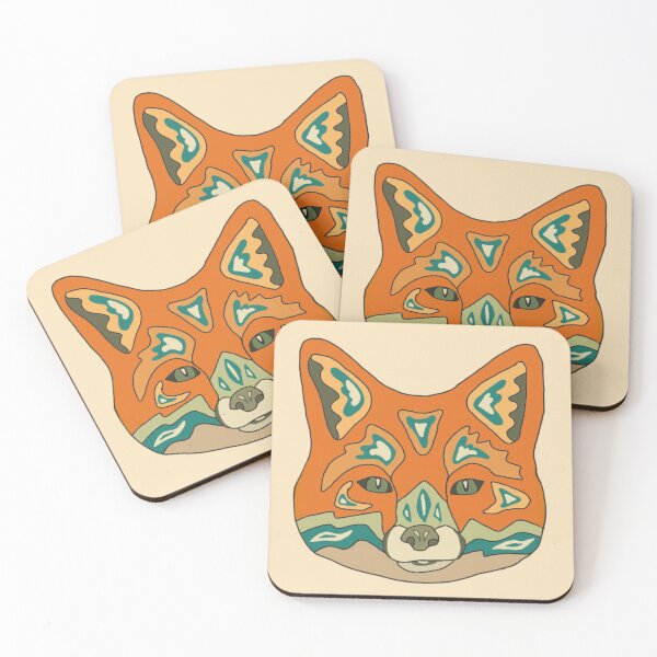 Item preview, Boho Colorful Fox  designed and sold by CreepingWillow.