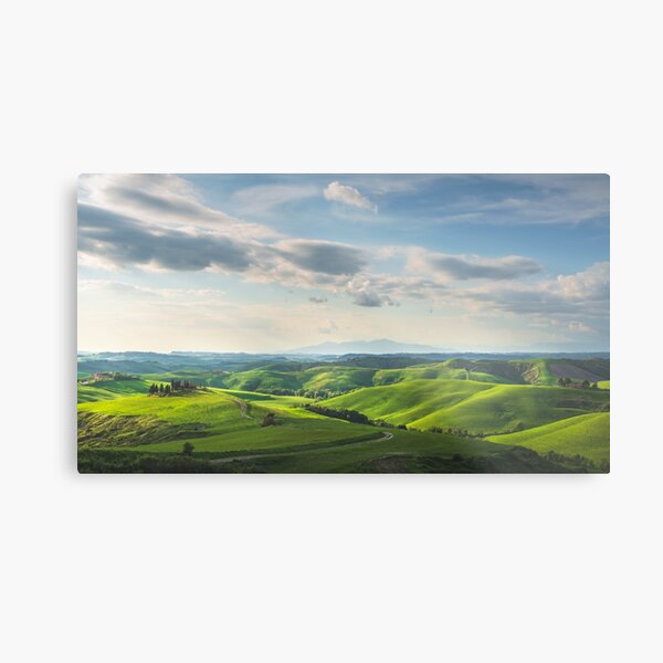 Wonderful panoramic landscape in Tuscany Metal Print
