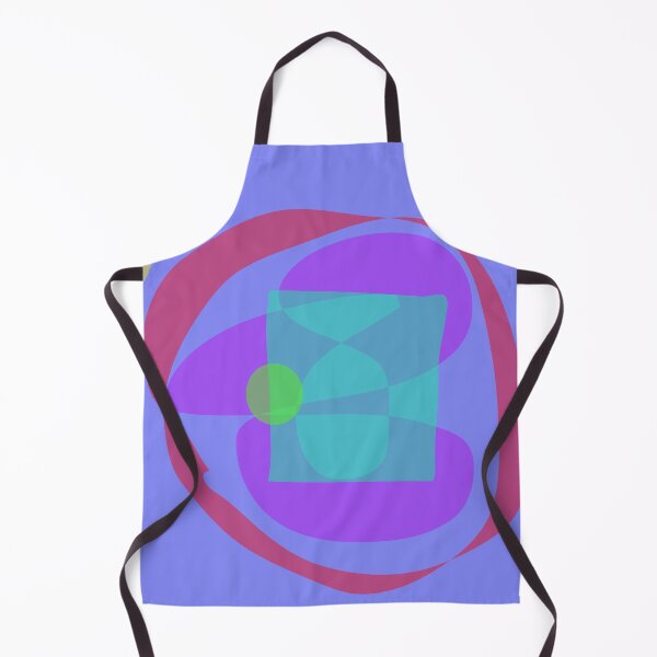 Item preview, Curved Blue Circle Pattern with Geometric Shapes and Colorful Outline designed and sold by masabo.