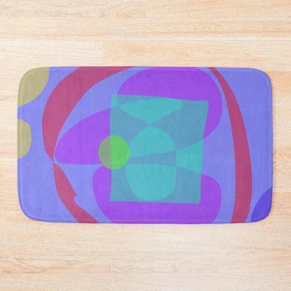 Item preview, Curved Blue Circle Pattern with Geometric Shapes and Colorful Outline designed and sold by masabo.
