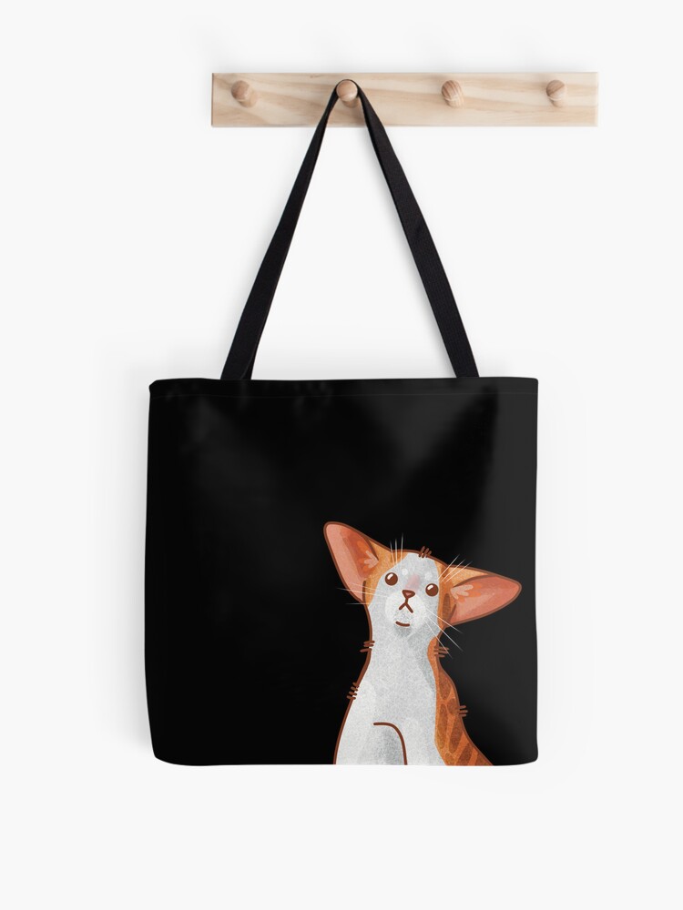 Thumbnail 1 of 2, Tote Bag, Red bicolor oriental cat- Gifts for Cat Lovers designed and sold by FelineEmporium.