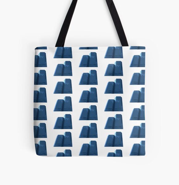 Blue Groovy Gray Repeat (Facemadics colorful abstract photography) All Over Print Tote Bag