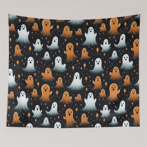 Item preview, Spooky Halloween Ghosts Pattern designed and sold by Blue-Banana.