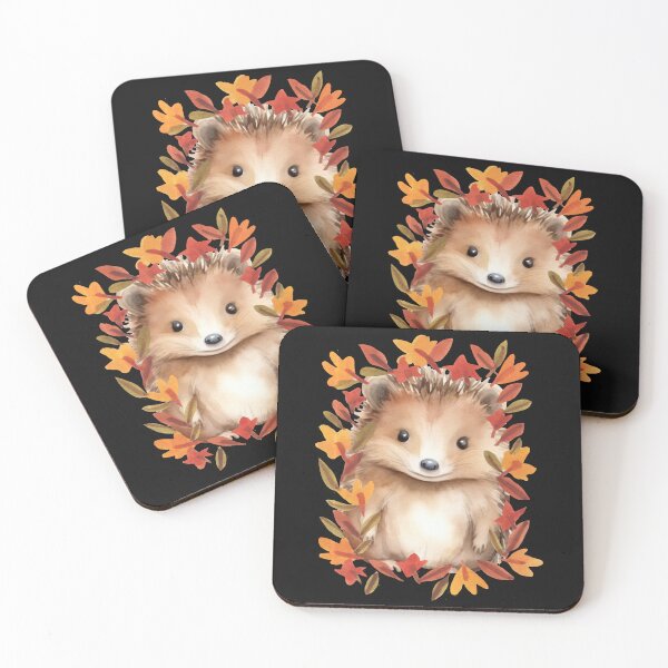 Item preview, Cute Baby Hedgehog Autumn Leaves Fall Sticker designed and sold by Gear Camel.