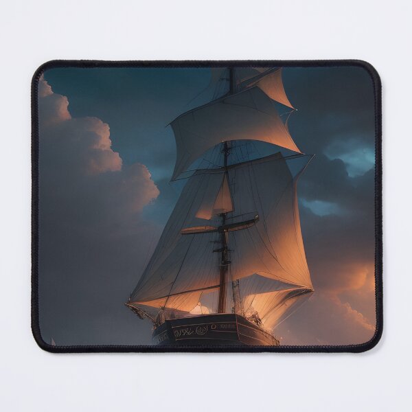 Item preview, A Hyper Realistic Painting of a boat in Starry night designed and sold by deepakrode7.