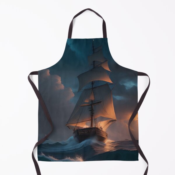 Item preview, A Hyper Realistic Painting of a boat in Starry night designed and sold by deepakrode7.