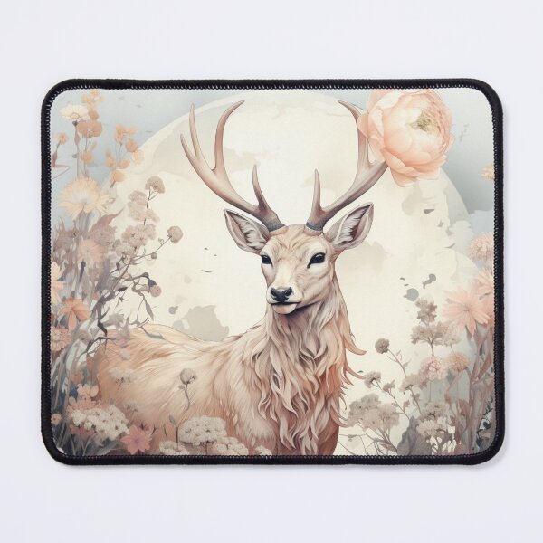 Item preview, the little deer under the moon Little deer in the flowers under the moon, T-shirt, iPhone case designed and sold by pencil-art98.
