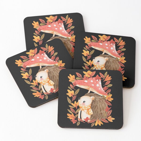 Item preview, Copy of Cute Hedgehog Autumn Leaves Mushroom Fall Sticker designed and sold by Gear Camel.
