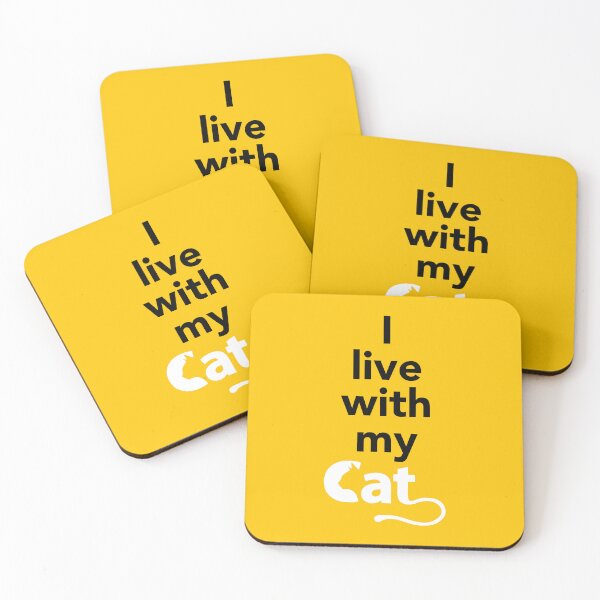 Item preview, I LIVE WITH MY CAT designed and sold by Aspretto.