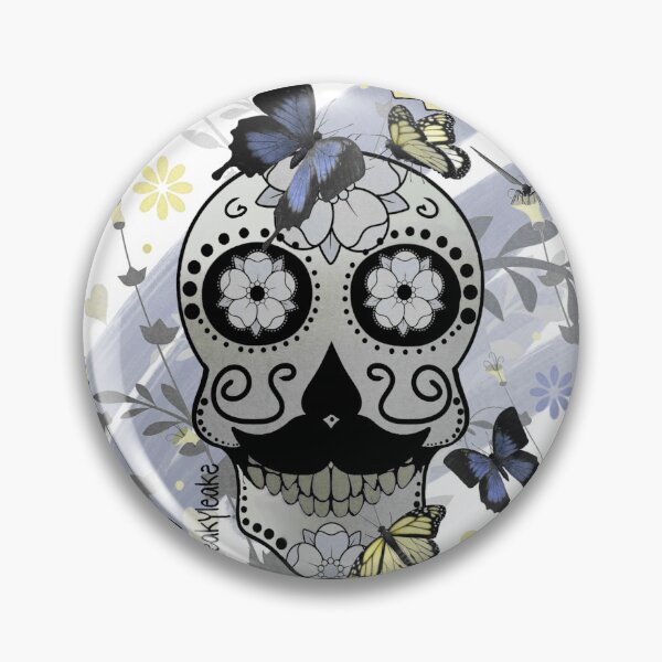 Item preview, SKULL WITH BUTTERFLIES designed and sold by inarausch2023.