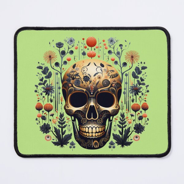 Item preview, golden skull with Spring Botanicals Classic T-Shirt designed and sold by pencil-art98.