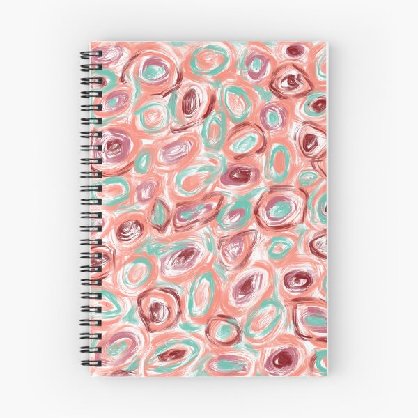 Item preview, Playful Coral Aqua Circles Boho Abstract designed and sold by splashflower.