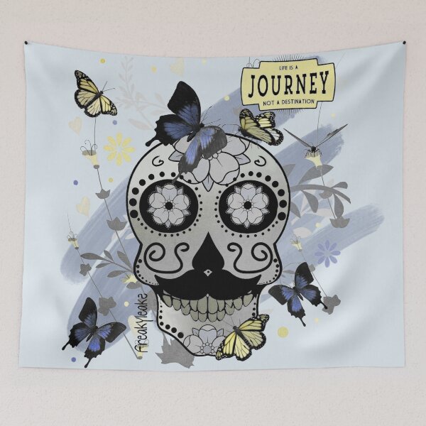 Item preview, SKULL WITH BUTTERFLIES designed and sold by inarausch2023.
