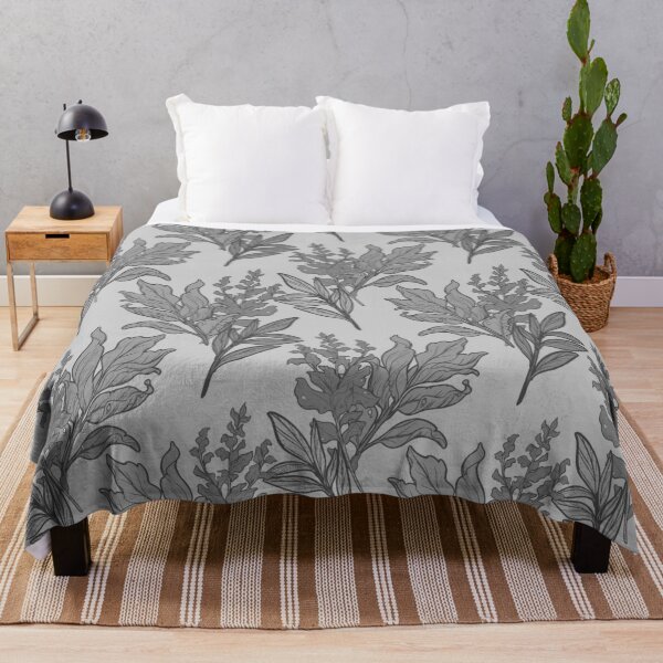 Item preview, Gray Repeating Leaves designed and sold by Jess Reed.