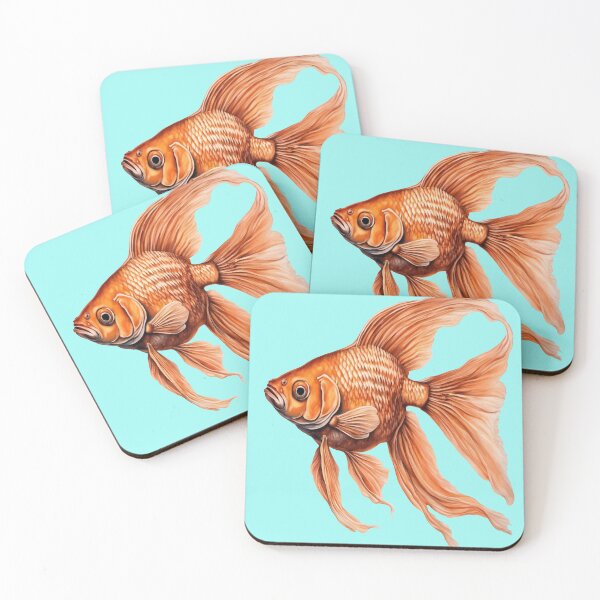Item preview, Detailed Orange Colored Fantail Goldfish designed and sold by taiche.