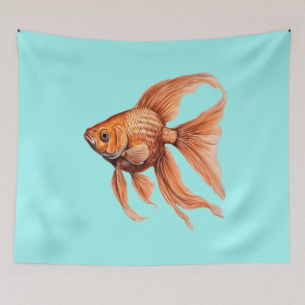 Item preview, Detailed Orange Colored Fantail Goldfish designed and sold by taiche.