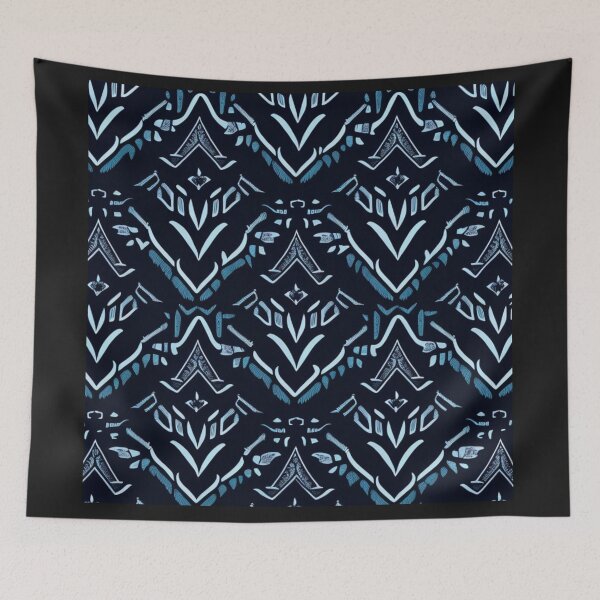 Item preview, "Ghostly Inked Blanket: A Tattooed Pattern" designed and sold by FemmeFlair.
