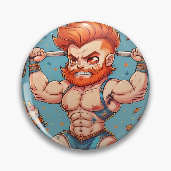 Item preview, A red-haired man lifts weights designed and sold by Amitbasri.