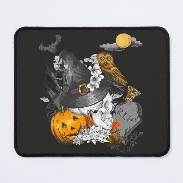 Item preview, Halloween Harmony: Skull, Pumpkin, and Owl designed and sold by StickerStudio27.