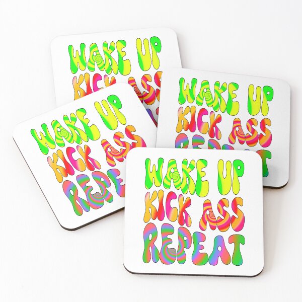 Item preview, Wake Up, Kick Ass, Repeat designed and sold by PJDesignsESP.
