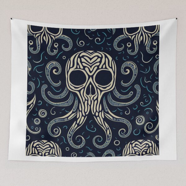 Item preview, "Octopus with Skull Tentacles Pattern" designed and sold by FemmeFlair.
