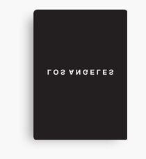 Los Angeles Minimalist Black and White - Trendy/Hipster Typography Canvas Print