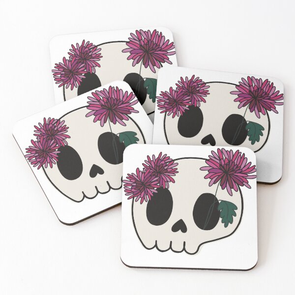 Item preview, Chrysanthemum Skull designed and sold by wickedoctopus.