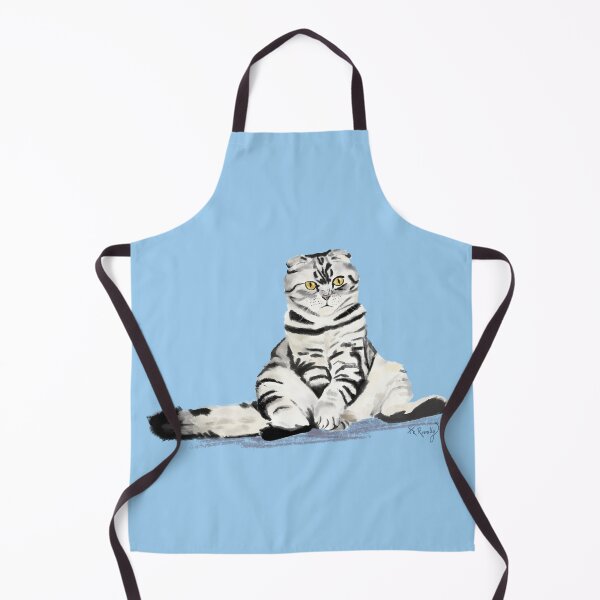 Item preview, Tuggles - silver tabby, scottish fold cat, blue or no background designed and sold by Deromilly.