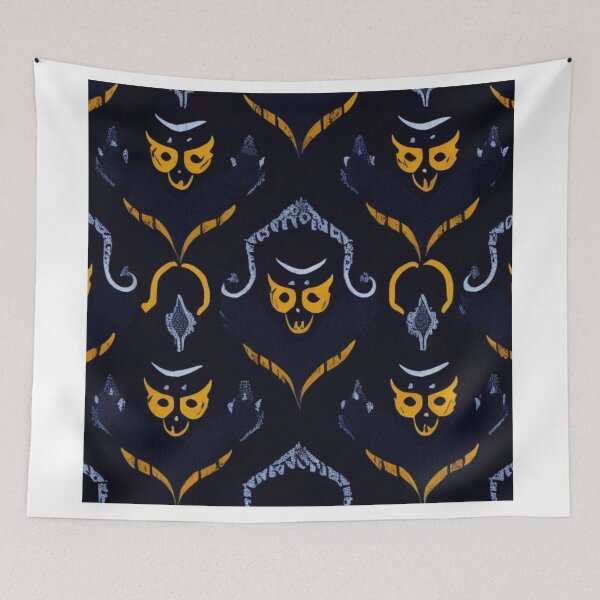 Item preview, Ghostly Inked Blanket: A Tattooed Pattern designed and sold by FemmeFlair.