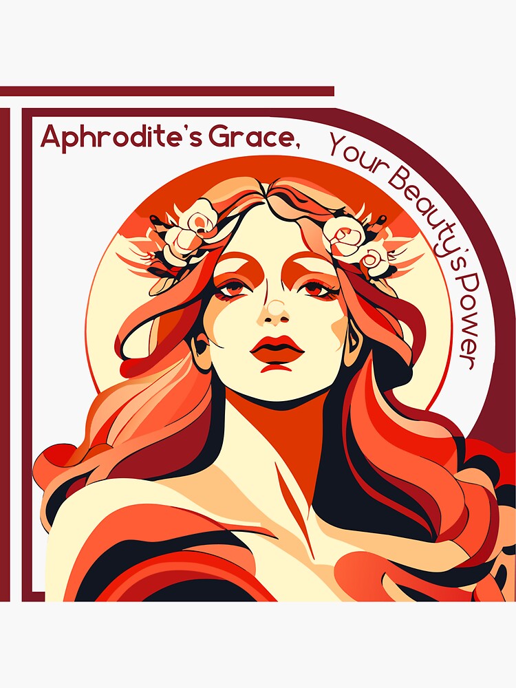 Aphrodite - Greek Goddess of Love and Beauty Sticker Sticker by