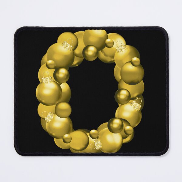GOLD CHRISTMAS LETTER O Mouse Pad