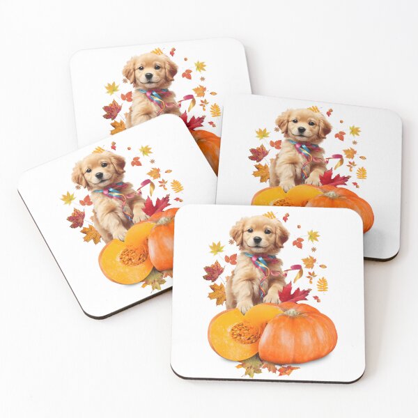 Item preview, Golden Retriever Puppy Autumn Playing With Pumpkin Fall Leaves For Pet Dog Lovers designed and sold by FCS Specialties LLC.
