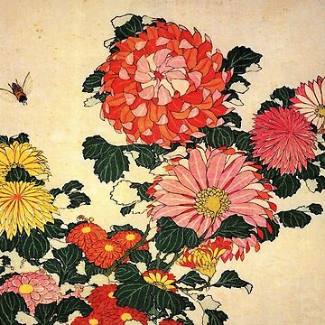 Artwork thumbnail, 'Chrysanthemum and Bee' by Katsushika Hokusai (Reproduction) by Classic Visions Gallery