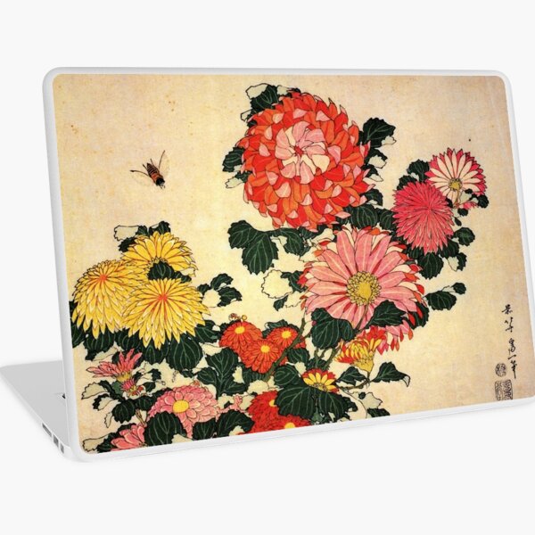 Aperçu de l'œuvre 'Chrysanthemum and Bee' de Katsushika Hokusai (Reproduction) créée et vendue par Classic Visions Gallery.