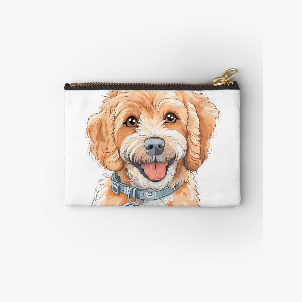 Item preview, Cute Smiling Cavapoo Dog Art: Cavalier King Charles Spaniel x Poodle Mix designed and sold by NicePets.