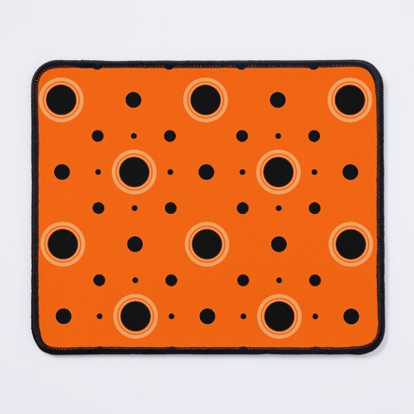 Item preview, Orange background black circle dot pattern designed and sold by NAGNE.