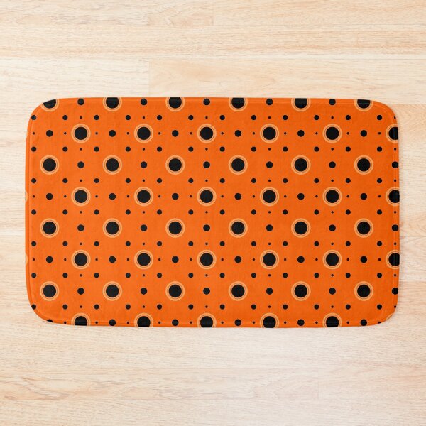 Item preview, Orange background black circle dot pattern designed and sold by NAGNE.
